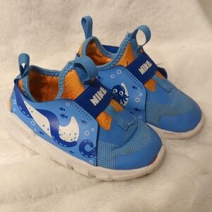 Nike Blue and Orange Slip-On Sneakers